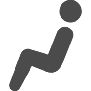 座席をイメージした人物のピクトグラム